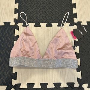 Forever 21 party collection, bedazzled Bando top size small NWT